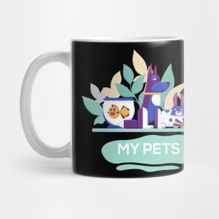 My pets hand drawn illustration Mug